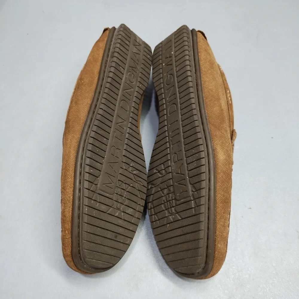 Martin Dingman Bermuda Horse Bit Loafers Mens US 8.5M Brown Moc Toe 530734M EUC
